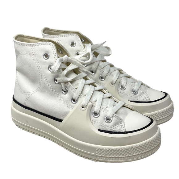 Converse Ctas Construct High Shoes Skate Men's Size Casual White Canvas A02832C - Picture 2 of 8